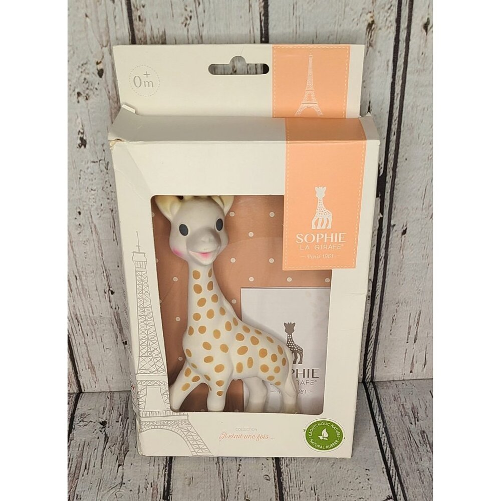 7" NIB Sophie La Giraffe Natural Rubber Baby Toddler Teether Teething Chew Toy
